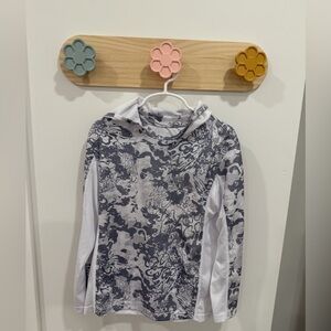 Huk Kids Black and White Patterned Hoodie